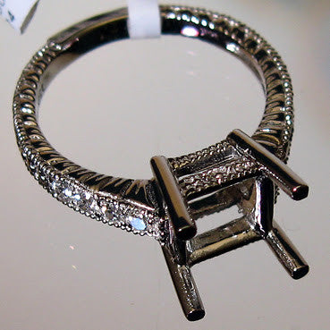 Kupfer Jewelry Engagement Ring by Kupfer Jewelry Design (Mounting ONLY,Center Diamond sold separetely) - Kupfer Jewelry