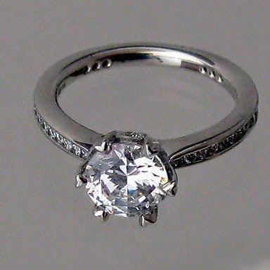 Ritani Ritani Platinum Engagement Ring (Mounting ONLY Center Diamond Sold Separately) - Kupfer Jewelry