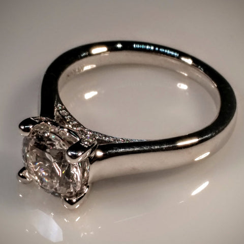 Ritani Ritani Engagement Ring Micro-Pave Set Platinum (Mounting ONLY Center diamond sold separately) - Kupfer Jewelry - 1