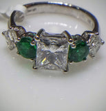 Kupfer Jewelry Exquisite Emeralds and Diamonds White Gold Ring by Kupfer Jewelry Design - Kupfer Jewelry - 1