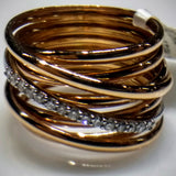 Kupfer Jewelry Mutli-Band with Diamonds Rose Gold Ring by Kupfer Design - Kupfer Jewelry - 1