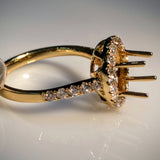 EmilyK. "Halo" Engagement Ring in 18kt Yellow Gold by EmilyK.  (Mounting Only) - Kupfer Jewelry - 4
