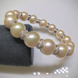 Verdi Bracelet with South Sea Pink Pearls & Diamonds - Kupfer Jewelry - 1